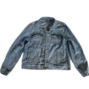 Sears Roebucks Denim Trucker Jacket Size Medium 100% cotton Jean jacket